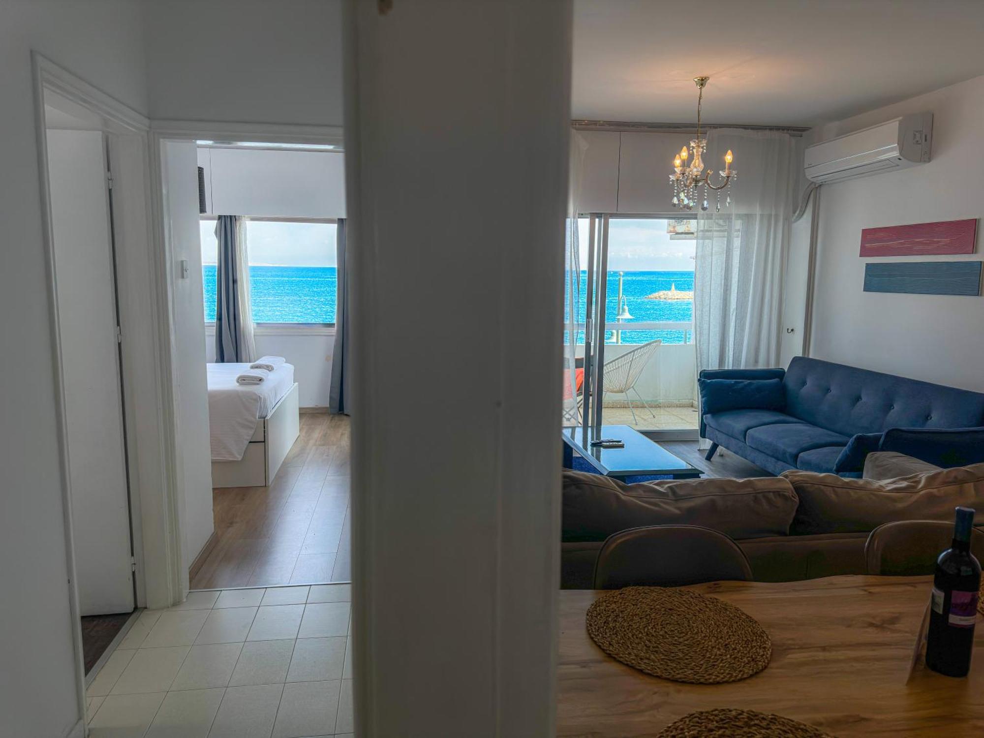 2br Seafront In Center With Community Pool Larnaca